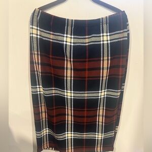 SHEIN Plaid Pencil Skirt - Black, Red, White, Yellow